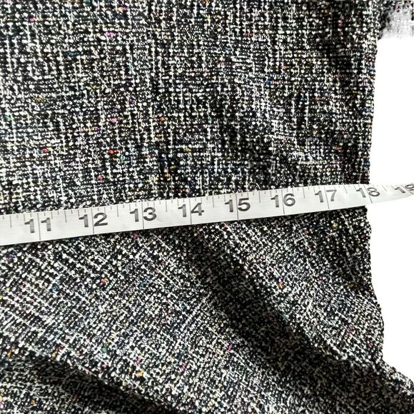 Lior Peplum Jacket Womens Black White Cassie Rainbow Tweed 3/4 Sleeve Size L NWT - Picture 9 of 16